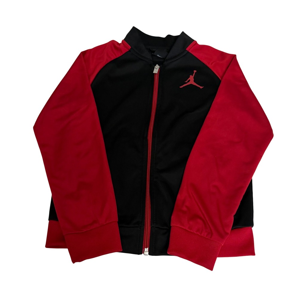 Jordan Kids Black Red Full Zip Jumpman Track Jacket Size 7 Gorpcore Athletic